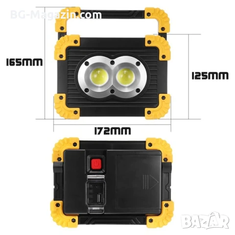 Мощна акумулаторна преносима къмпинг лампа осветление LED фенер за лов риболов палатка туризъм силна, снимка 5 - Къмпинг осветление - 51016984