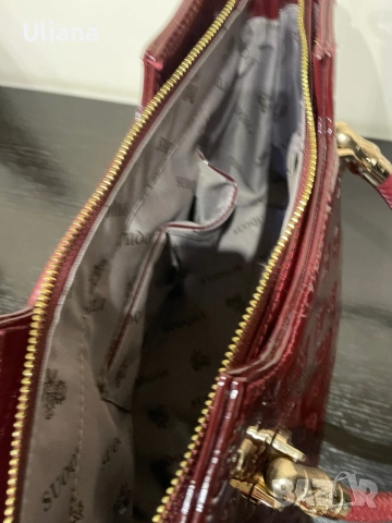 Дамска чанта естествен лак, снимка 6 - Чанти - 51923476