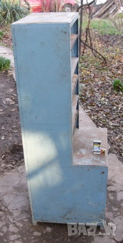 Български Метален Инструментален ШКАФ 165x61x61см Работнa МАСА Етажеркa Стелажи 9 бр. Рафтове БАРТЕР, снимка 2 - Стелажи и щандове - 51946540