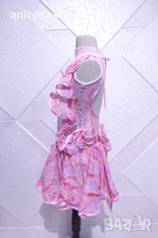 Детска рокля за спортни танци  или фигурно пързаляне,  изработена от ликра .  Модела е подходящ за д, снимка 6 - Детски рокли и поли - 44085682