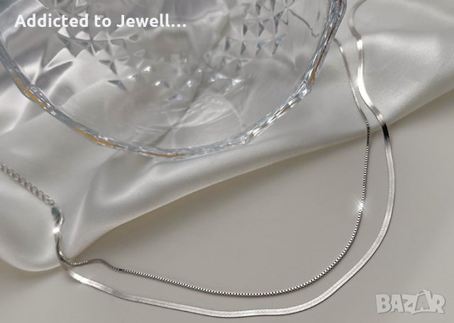 - 50% Многослойно сребърно колие, снимка 6 - Колиета, медальони, синджири - 35551780