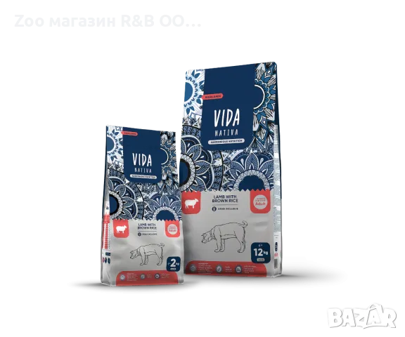 VIDA DOG NATIVA HIGHLANDS с Агнешко и кафяв ориз Храна за кучета от средни и едри породи 12 кг.