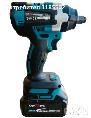 Комбиниран безчетков акумулаторен ударен гайковерт-винтоверт 36V 10Ah 850 N/m, снимка 4 - Винтоверти - 51252170