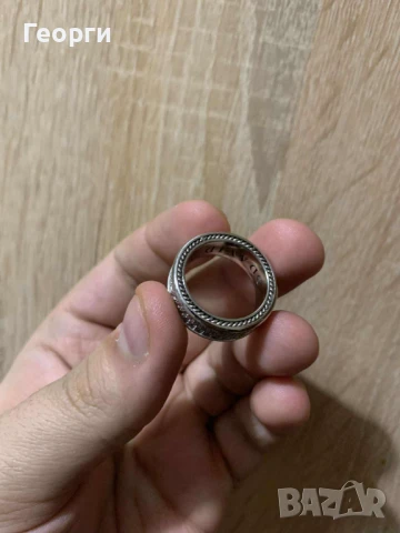 David Yurman оригинален сребърен пръстен с диаманти, снимка 4 - Пръстени - 51398544