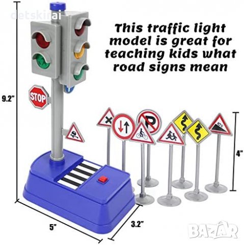 Комплект светофар и пътни знаци, снимка 3 - Коли, камиони, мотори, писти - 38377930