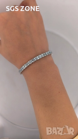 Сребърна гривна с естествен топаз, шлифован топаз, снимка 10 - Гривни - 52599859