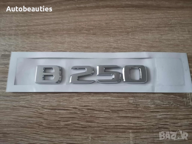 сребрист надпис Mercedes Benz B 250