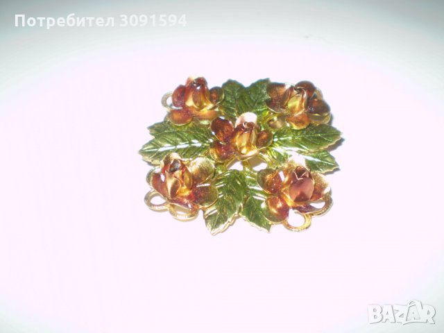 Дамска брошка есен, снимка 3 - Антикварни и старинни предмети - 35632922