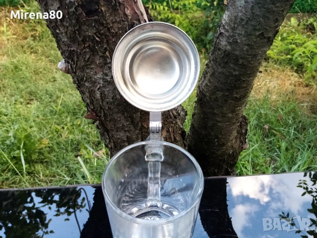 Немска халба за бира с капак, снимка 5 - Антикварни и старинни предмети - 51184502