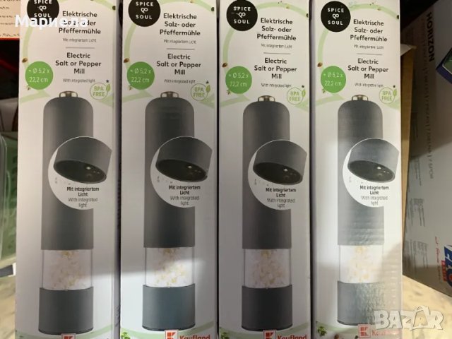 Електрическа Мелница за Сол и Пипер / Включени Батерии / LED осветление, снимка 2 - Други - 49841306