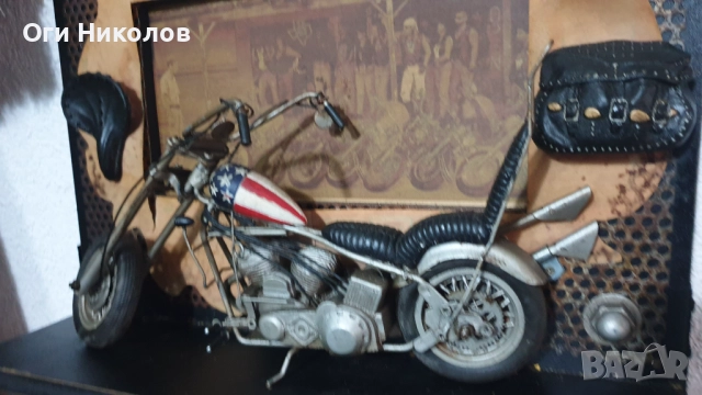 Рокерски макет на Харли, снимка 6 - Антикварни и старинни предмети - 52677476