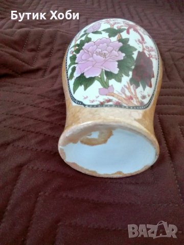 Порцеланова  ваза с флорални мотиви, снимка 7 - Други ценни предмети - 32926817
