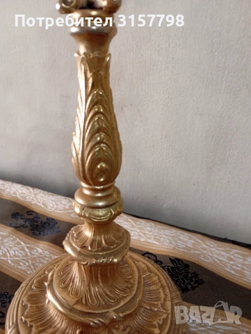 Бароков свещник, снимка 3 - Други ценни предмети - 50470554