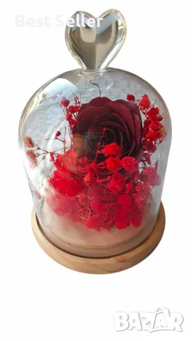 Роза в стъкленица подходяща за всяка дама