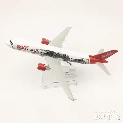 Еърбъс 320 самолет модел макет Airbus AIr Asia метален дракон авиокомпания, снимка 6 - Колекции - 48151766