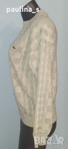 Памучен брандов пуловер, рядка находка"Chemise Lacoste"® / голям размер , снимка 4 - Пуловери - 14594277