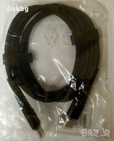 Нов кабел от TYPE C на TYPE C, 1 метър, снимка 2 - USB кабели - 32225237
