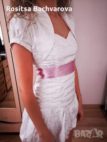 Бяла рокля Junona, S размер, снимка 6 - Рокли - 28045194