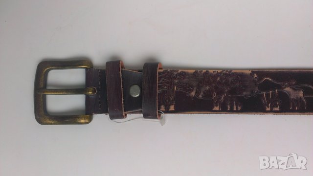 Мъжки колан от естествена кожа с катарама. Дължина от 110, 120, и 130 см., снимка 2 - Колани - 27500982