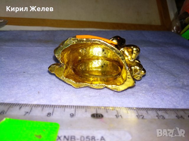 Стар ПОЗЛАТЕН МЕТАЛЕН НАСТОЛЕН КВАРЦОВ ЧАСОВНИК CAMEY 41282, снимка 5 - Колекции - 43887780