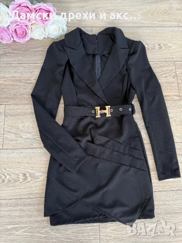 Рокля с колан - 2 цвята , снимка 2 - Рокли - 52825435