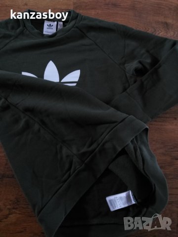 adidas Originals Trefoil Sweat In Green - страхотна мъжка блуза, снимка 7 - Спортни дрехи, екипи - 39676013