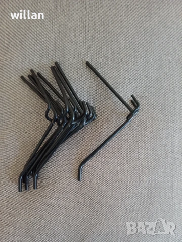 Куки за стелажи, синджири,  за окачване, метални бели и черни., снимка 5 - Други стоки за дома - 50602271