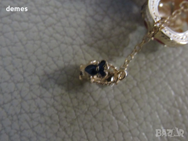 Фино дамско колие с висулка- Яйце Фаберже, ново, снимка 7 - Колиета, медальони, синджири - 53089438