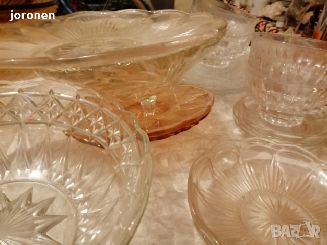 Стъклени фруктиери,чинии,купички соц.производство, снимка 6 - Прибори за хранене, готвене и сервиране - 53396004
