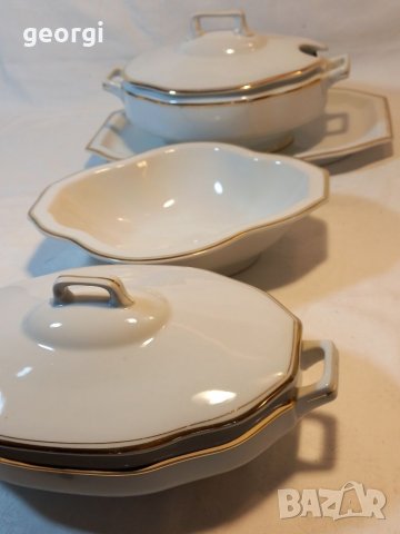 Порцеланов сет със златен кант чешки порцелан MCP Czechoslovakia 