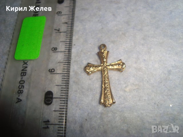СТАРО ПОЗЛАТЕНО ОРНАМЕНТИРАНО РЕТРО КРЪСТЧЕ от НЕРЪЖДАЕМА СТОМАНА 29851, снимка 4 - Антикварни и старинни предмети - 37715851