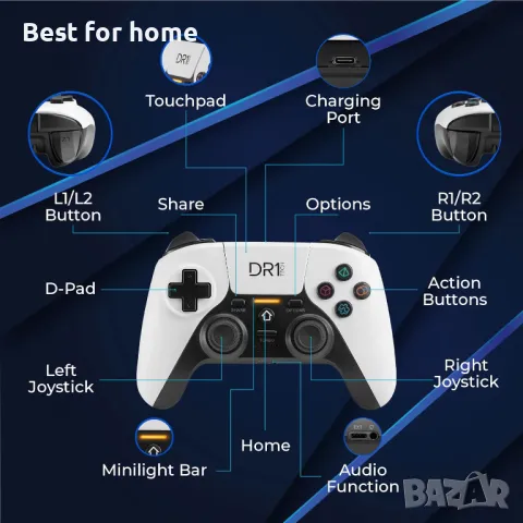 Контролер за PS5/ 4 от R1TECH ShockPad II висок клас, снимка 5 - Аксесоари - 48847691