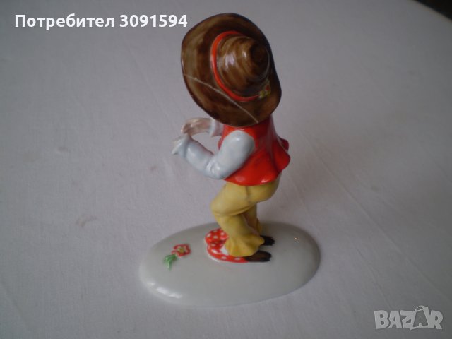    Рядка старинна порцеланова статуетка Metzler & Ortloff Момче Античен колекционерски , снимка 3 - Колекции - 38317930