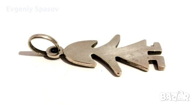 Винтидж Италианска Сребърна Висулка UNO-A-ERRE Симпатично Момиче, снимка 6 - Колиета, медальони, синджири - 52441377