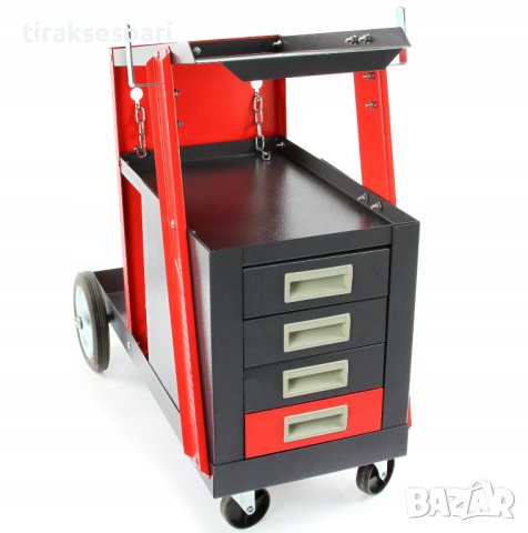 Количка за заваръчни апарати MAR-POL M66612, с 4 чекмеджета, снимка 4 - Други инструменти - 43897602