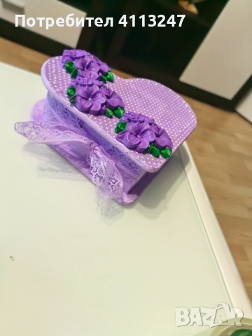 Кутия за бижута ръчно изработена , снимка 3 - Декорация за дома - 52428814