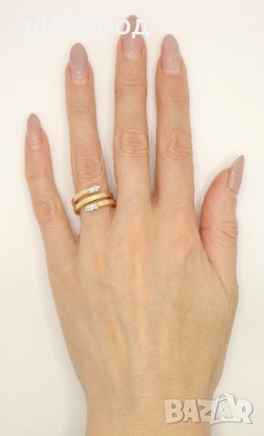 Златни пръстени Пирон  585-14K, снимка 7 - Пръстени - 31553173