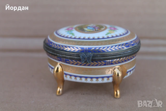 Порцеланова кутия с метален обков ''Meissen''