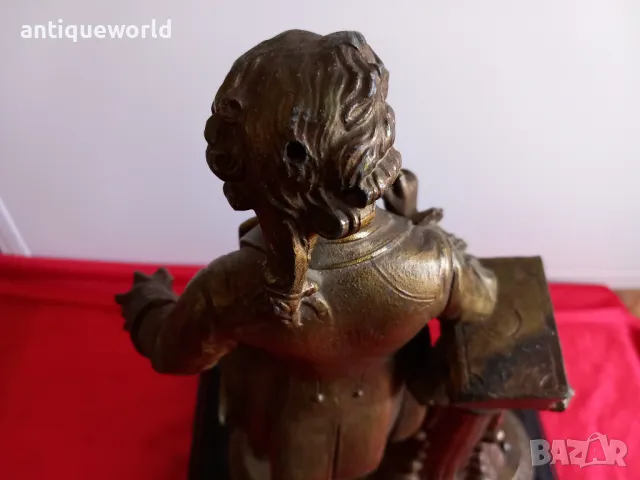 Стара Барокова Френска Бронзова Статуетка, Фигура, снимка 6 - Антикварни и старинни предмети - 48527399