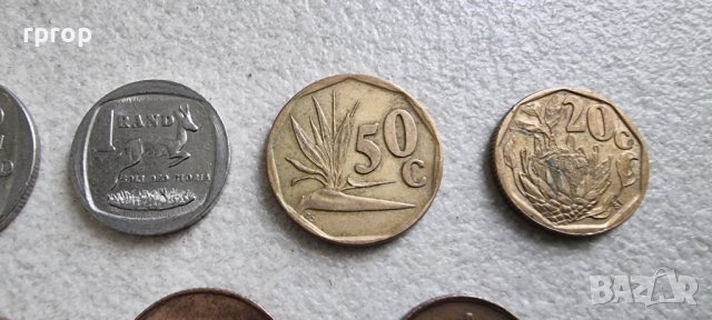 Монети. Южно Африканска Република . ЮАР. 1, 2, 5,10, 20 и 50 цента. 1, 2 и 5 ранда. По стара емисия., снимка 3 - Нумизматика и бонистика - 42284246