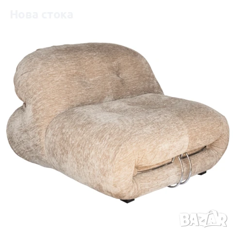 Фотьойл с декоративни метални елементи, 105*84*67 см