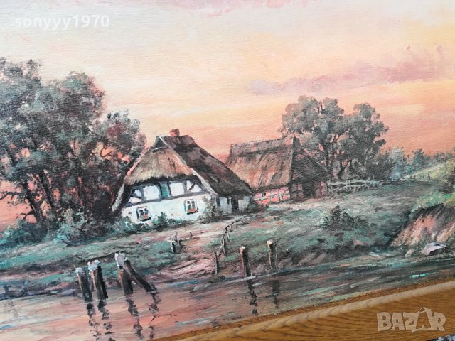 ГОЛЯМА КАРТИНА С ЯКА РАМКА ОТ ГЕРМАНИЯ 1301241637, снимка 9 - Антикварни и старинни предмети - 43790639