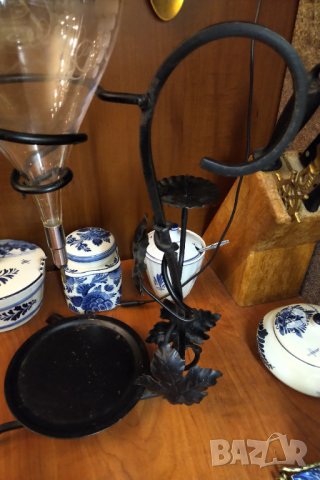 Декантер  със стойка ковано желязо , снимка 3 - Сервизи - 33600042