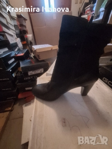 нови боти Флавия естествена кожа и велур , снимка 4 - Дамски боти - 52506539