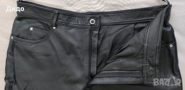 НОВ мъжки кожен панталон от естествена кожа JCC, снимка 7 - Панталони - 53184314