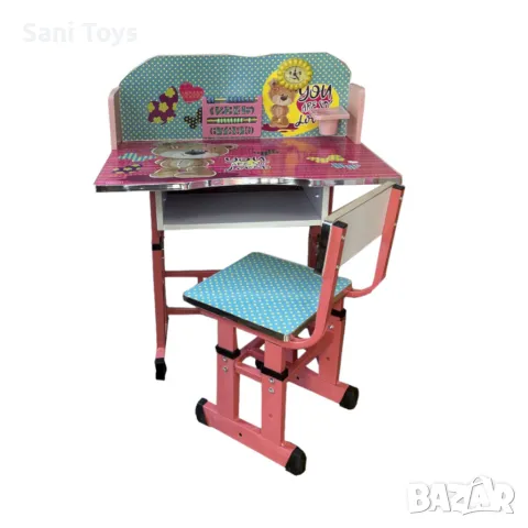 Детски чин и стол с картинки - Безплатна доставка, снимка 2 - Бюра - 41757697