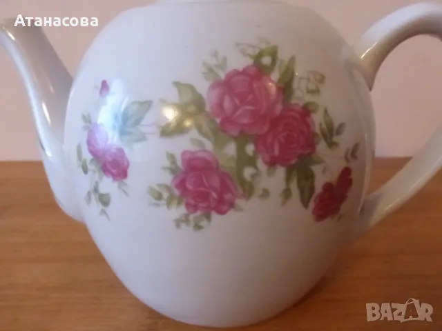 Китайски порцеланов чайник 1980 г, снимка 3 - Аксесоари за кухня - 47477193
