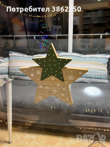 Дървена звезда, снимка 3 - Декорация за дома - 53025400