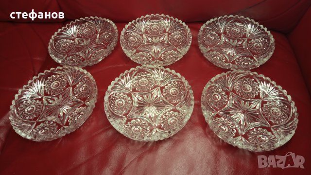 Кристални чинийки за ордьоври, мезета – 7 бр 