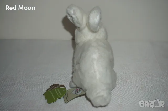 Бял Плюшен Заек 17см, снимка 4 - Плюшени играчки - 47390306